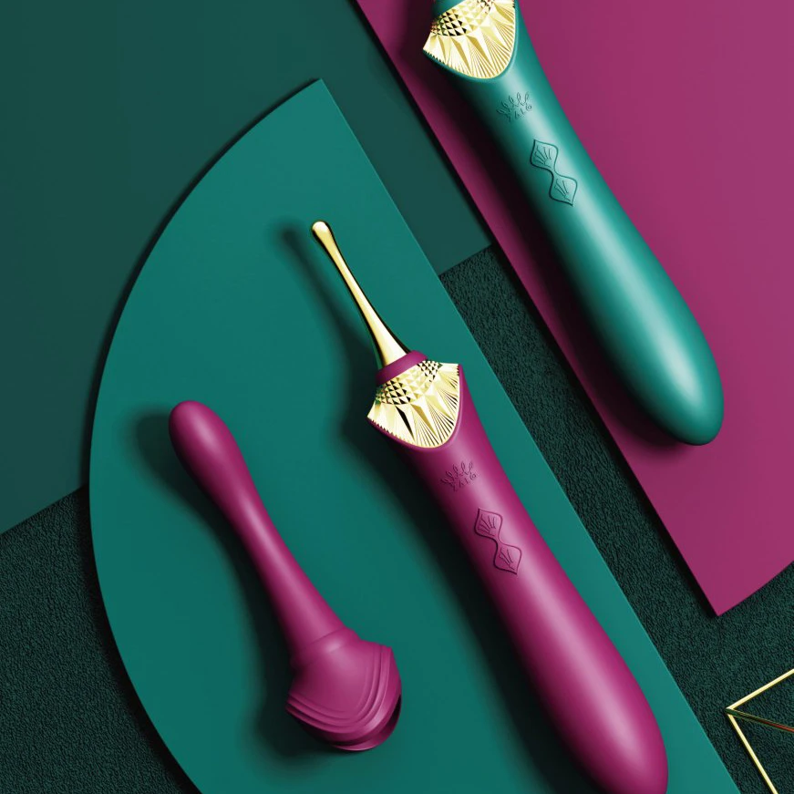 ZALO® Bess 2 Clitoral Massager for the most targeted stimulation in Turqoise green & Velvet Purple color.