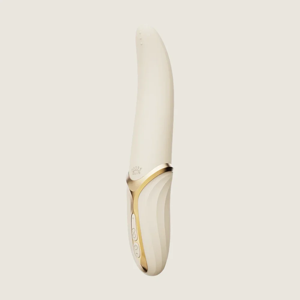 ZALO® Eve Oral Pleasure Vibrator, gemaakt van voedselveilige vloeibare silicone, is zo zacht als een tong, verkrijgbaar in Ivory White, Obsidian Black en Sakura Pink.