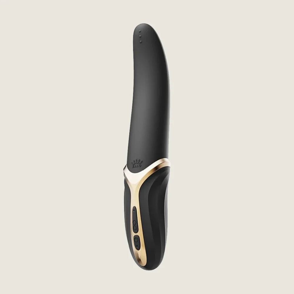 ZALO® Eve Oral Pleasure Vibrator, gemaakt van voedselveilige vloeibare silicone, is zo zacht als een tong, verkrijgbaar in Ivory White, Obsidian Black en Sakura Pink.