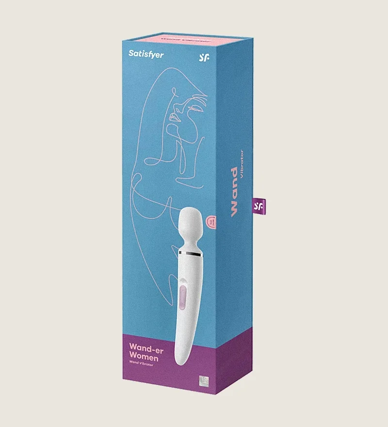 Satisfyer Wand-er Woman XXL size wand vibrator and full-body therapeutic massager.