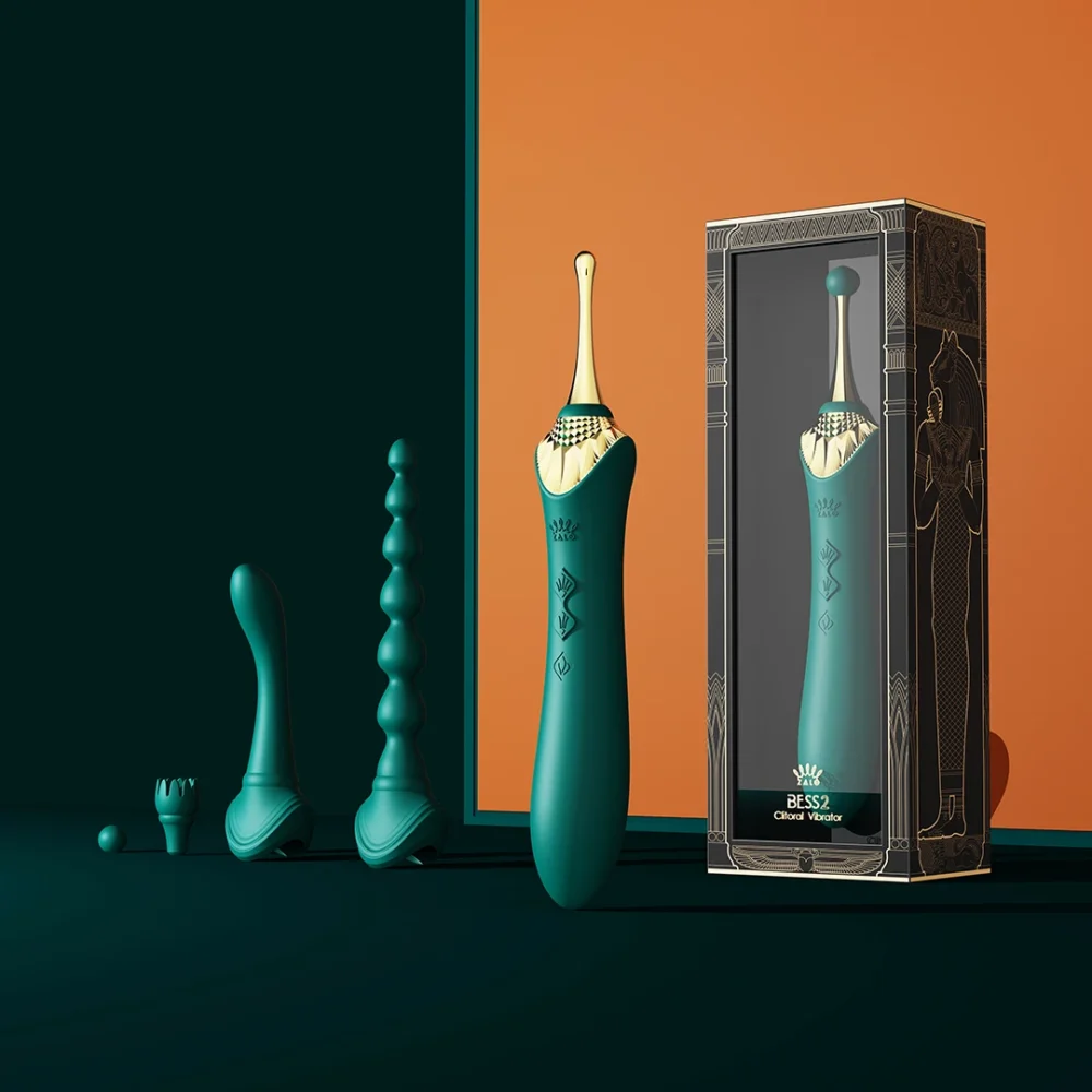 ZALO® Bess 2 Clitoral Massager for the most targeted stimulation in Turqoise green color.